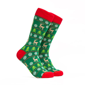 Christmas Deer Socks - Color Green