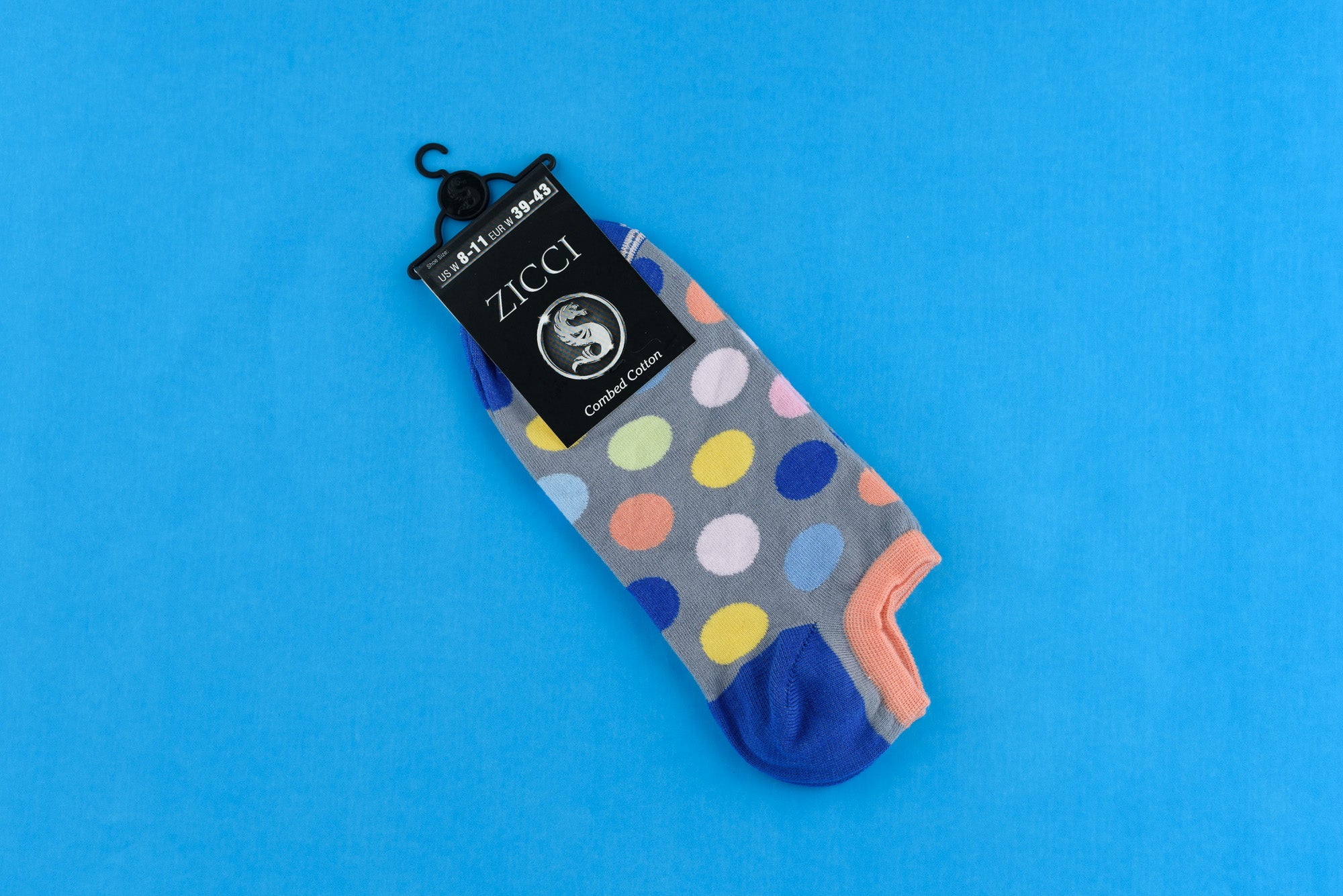 Huge Dots Short Sock - Color Grey