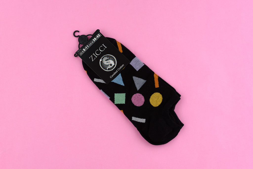Geometric Short Socks - Color Black