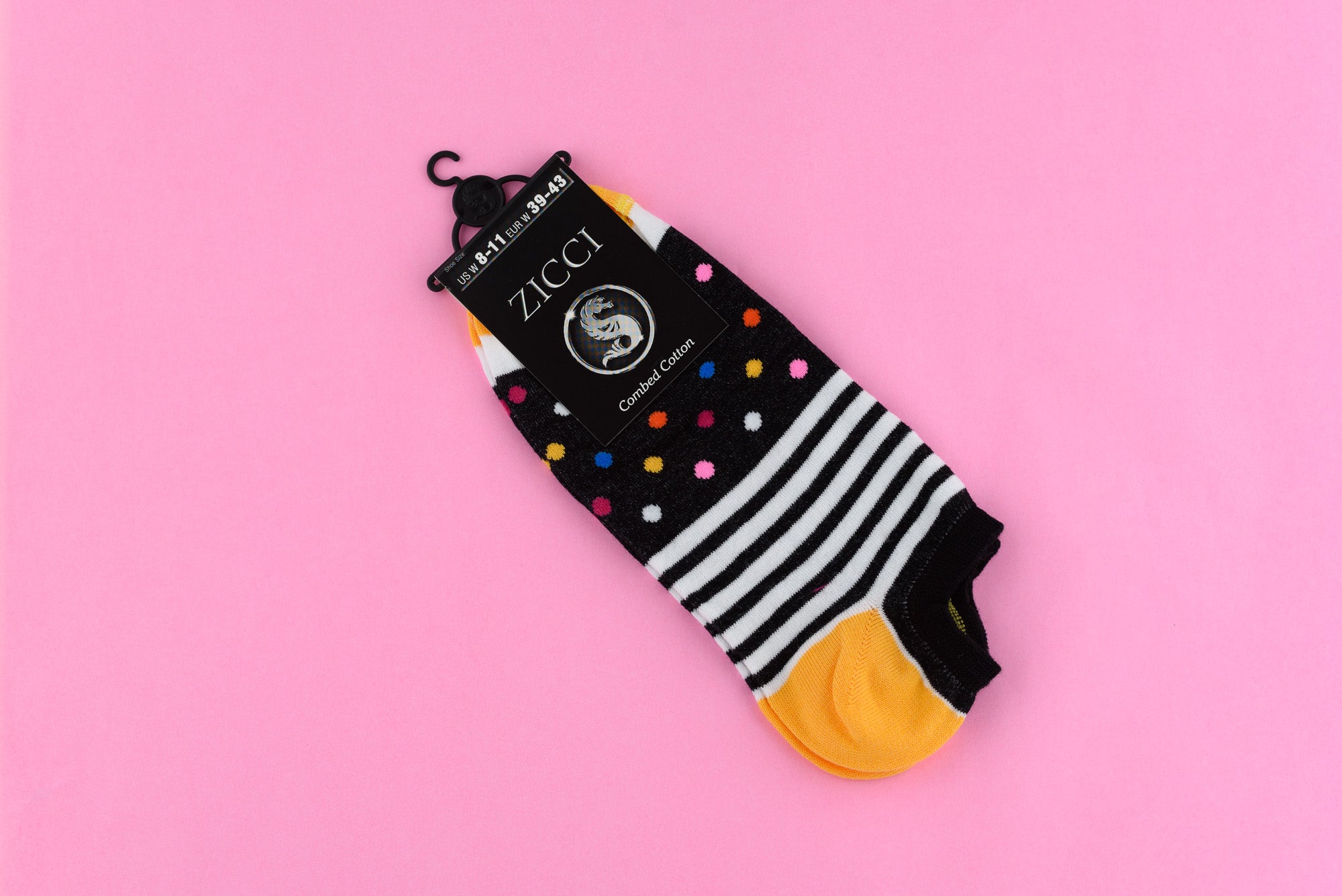 Lines and Dots Short Socks - Color White