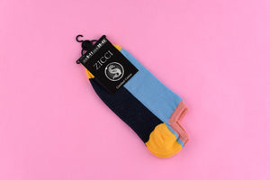 Long Lines Short Socks - Color Blue