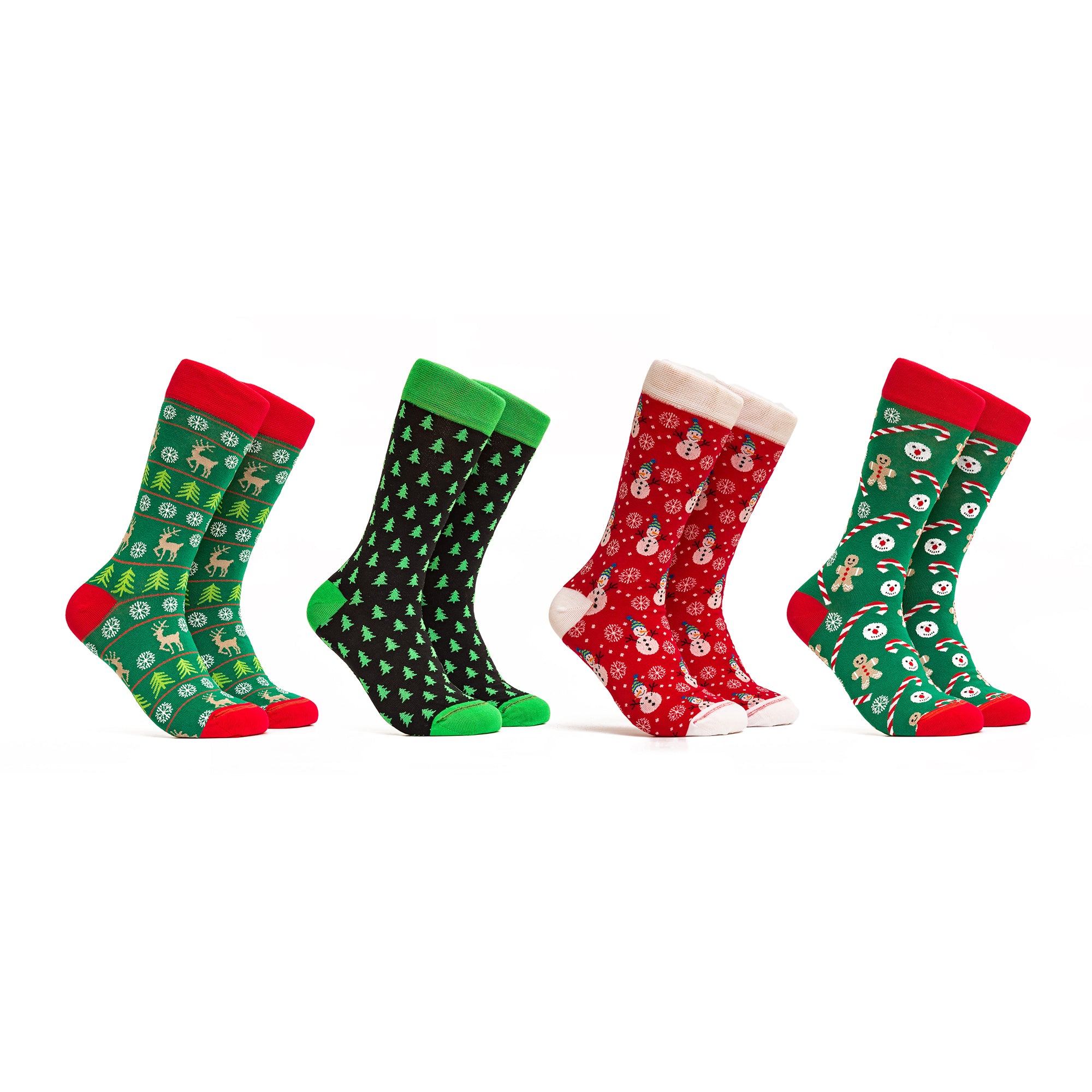 Christmas Time COMBO - Colors Green and Red - 4 Pairs