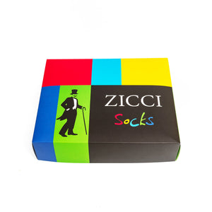 Men's Zicci Half Line, Half Argyle, Half Dots  Gift Box -6 Pairs