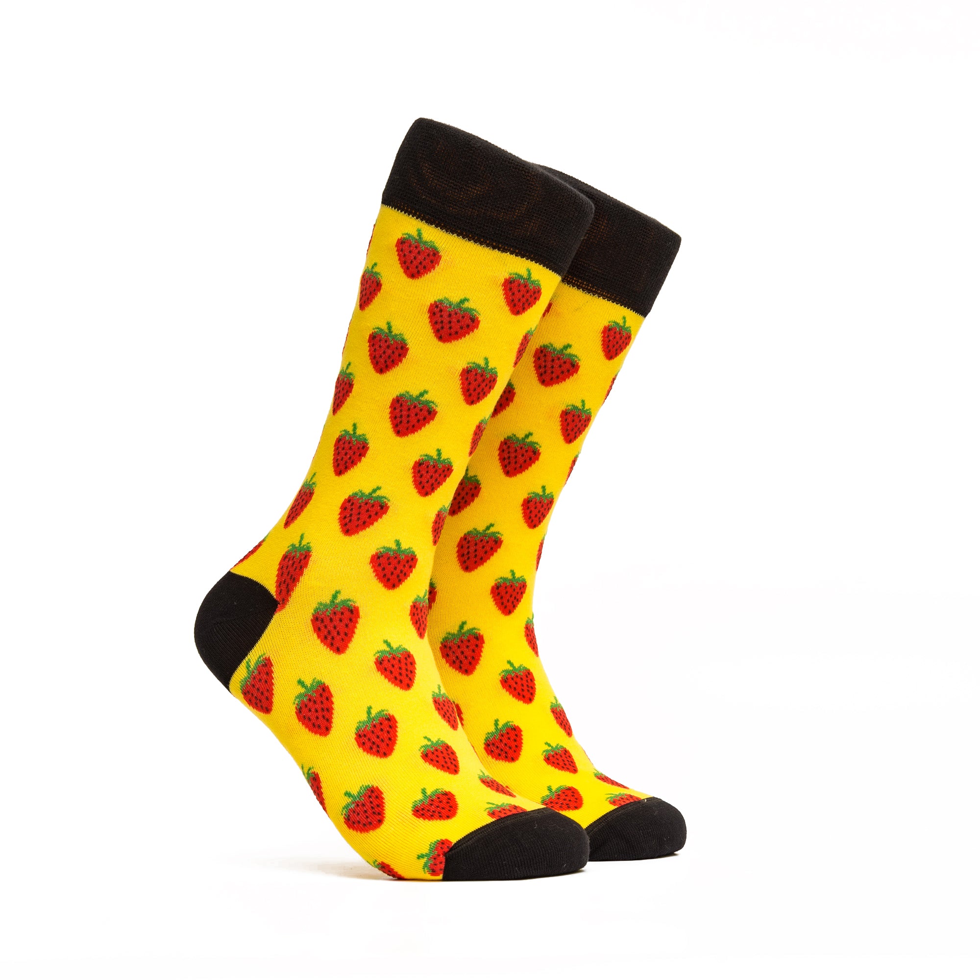Mini Strawberry Socks - Color Yellow