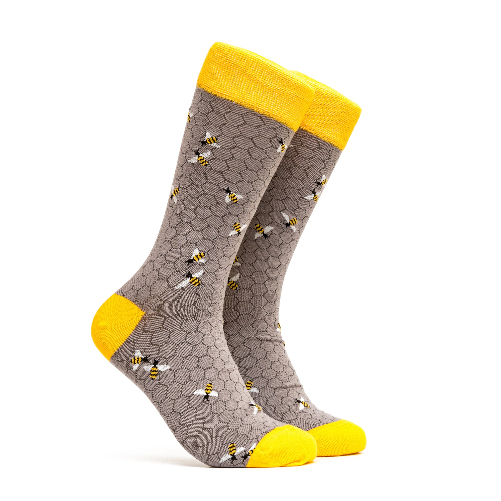 Small Bee Socks - Color Grey