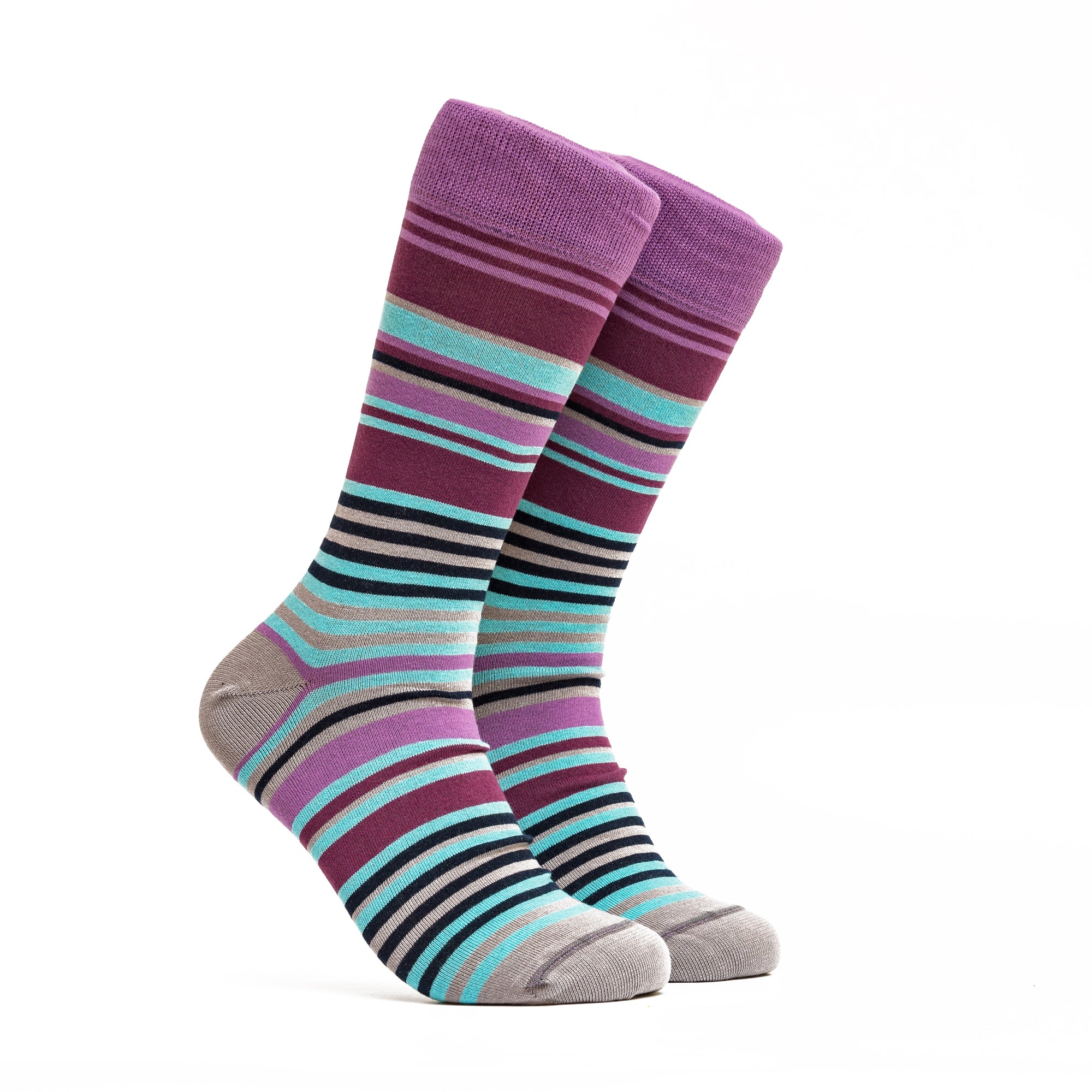 Stripe Paul Socks - Color Purple