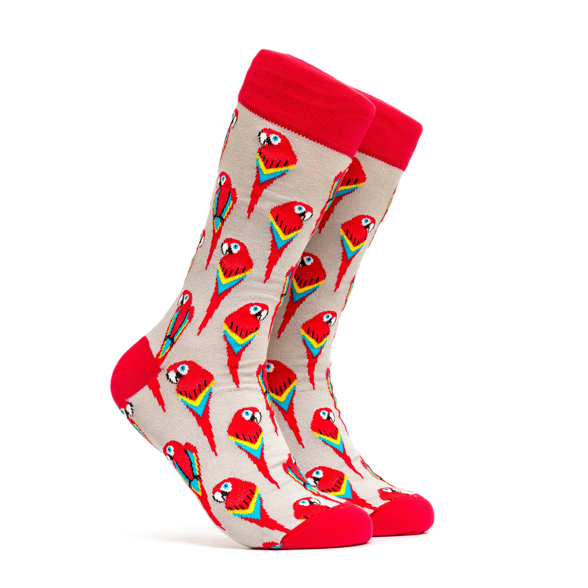 Talking Parrots Socks - Color Red
