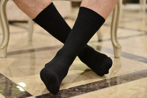 Men's Ribs Socks - Color Black