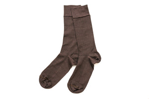 Men's Ribs Socks - Color Brown