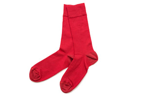 Men's Ribs Socks - Color Red