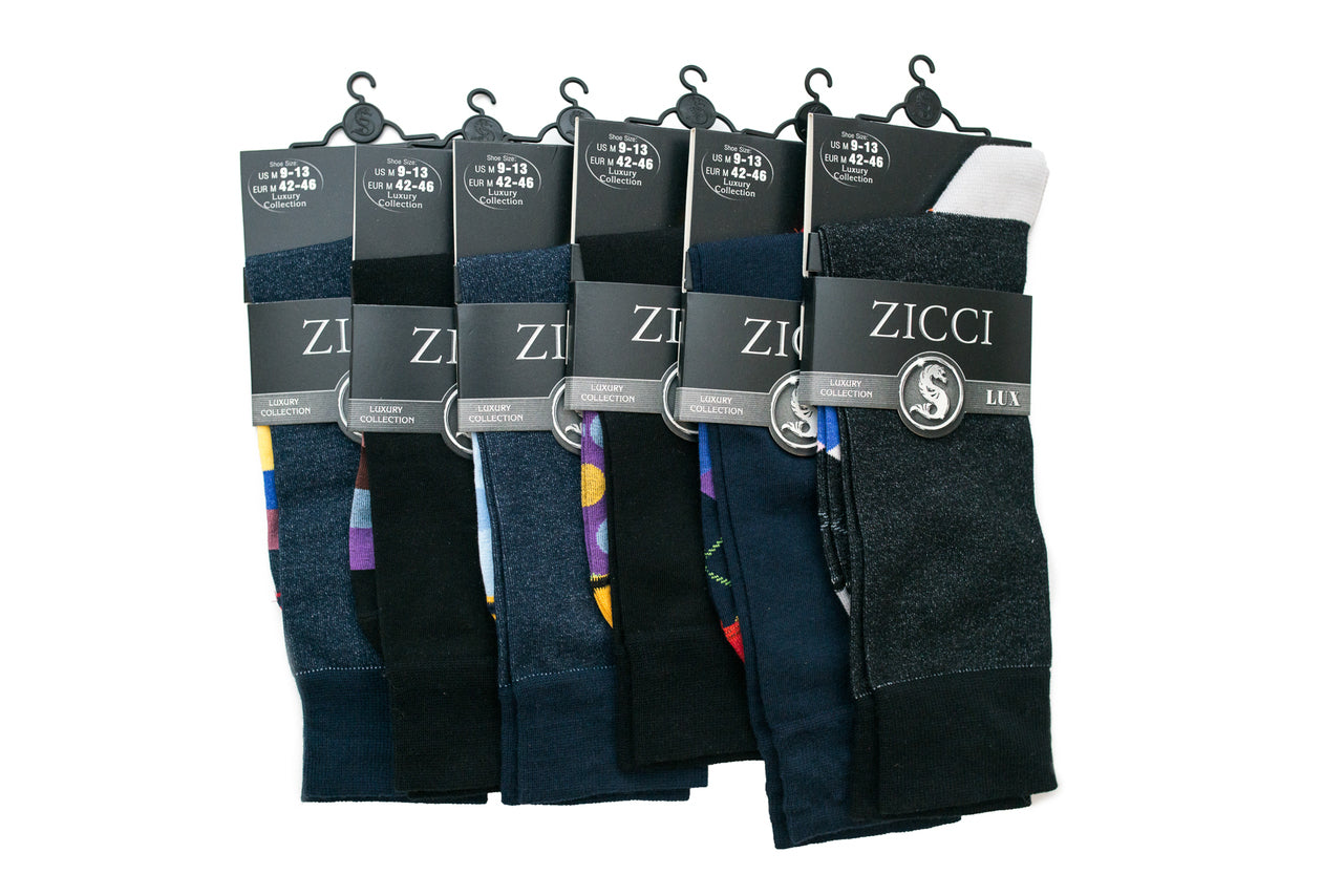 Men's Zicci Half Line, Half Argyle, Half Dots - Combo