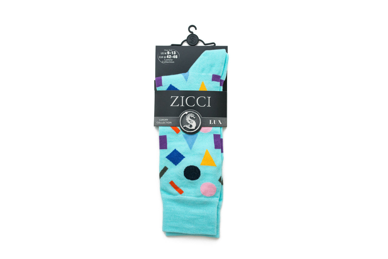 Women's Geometric Sock - Color Blue