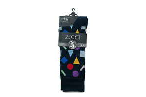 Women's Geometric Sock - Color Navy Blue