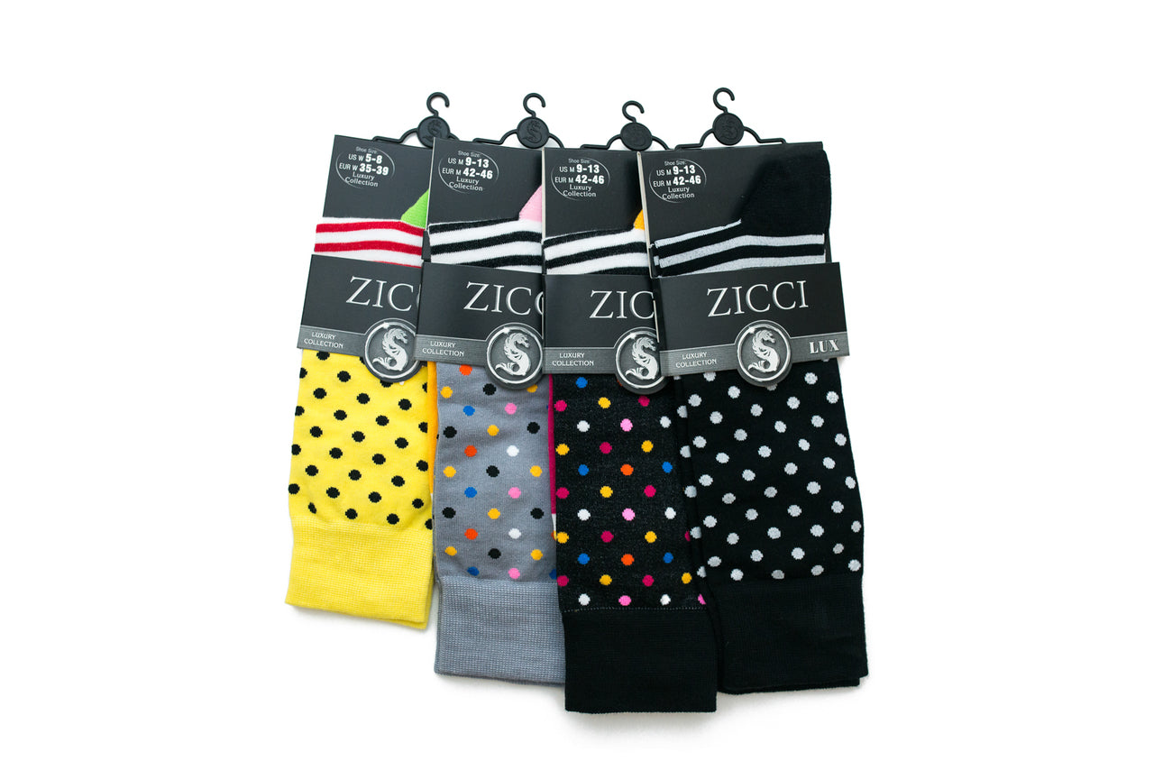 Long Lines and Dots Combo 4 Pairs Sock