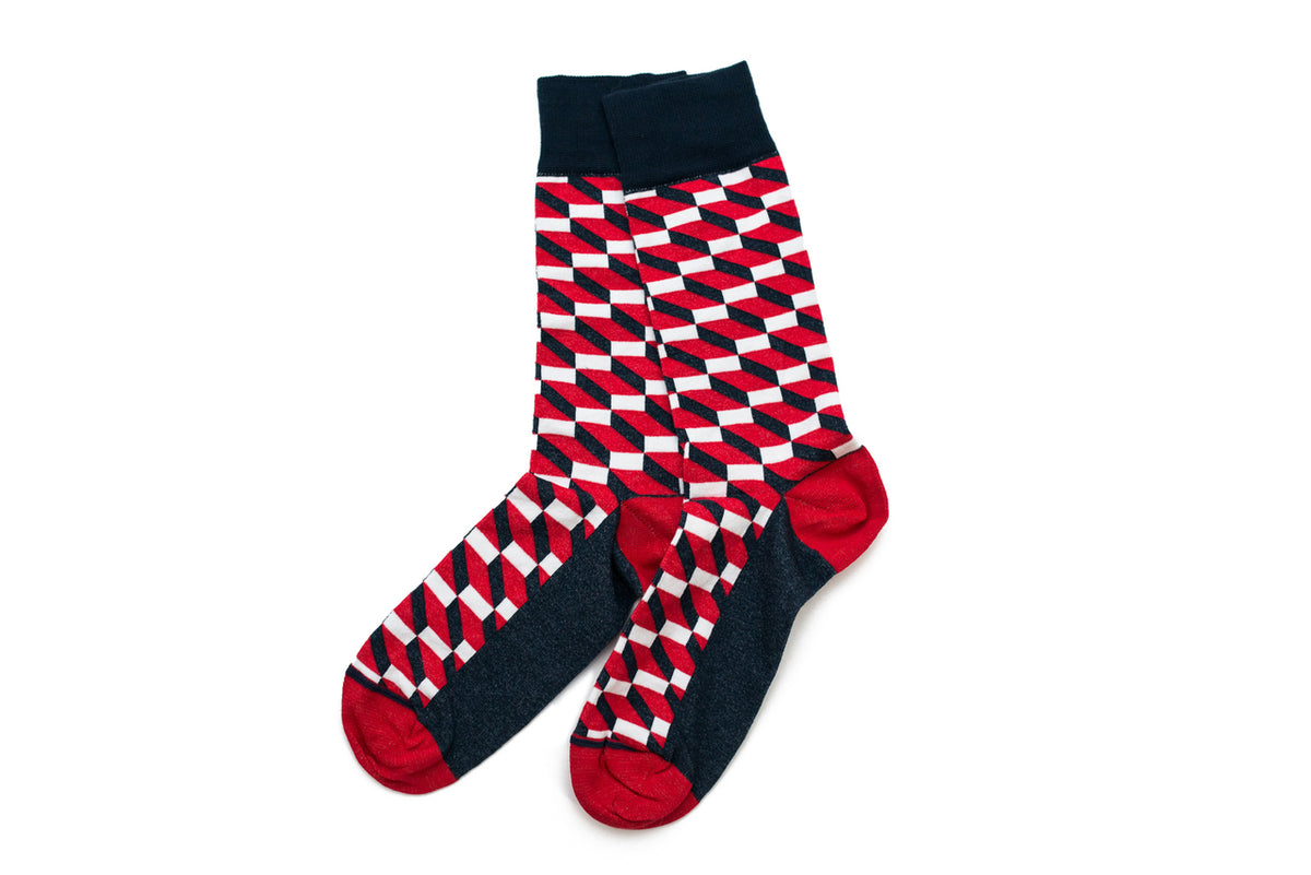 Men's Rubicom Sock - Color Red – Zicci Socks