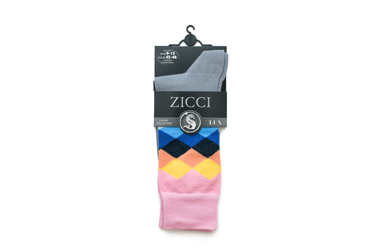 Men's Rainbow Sock - Color Pink