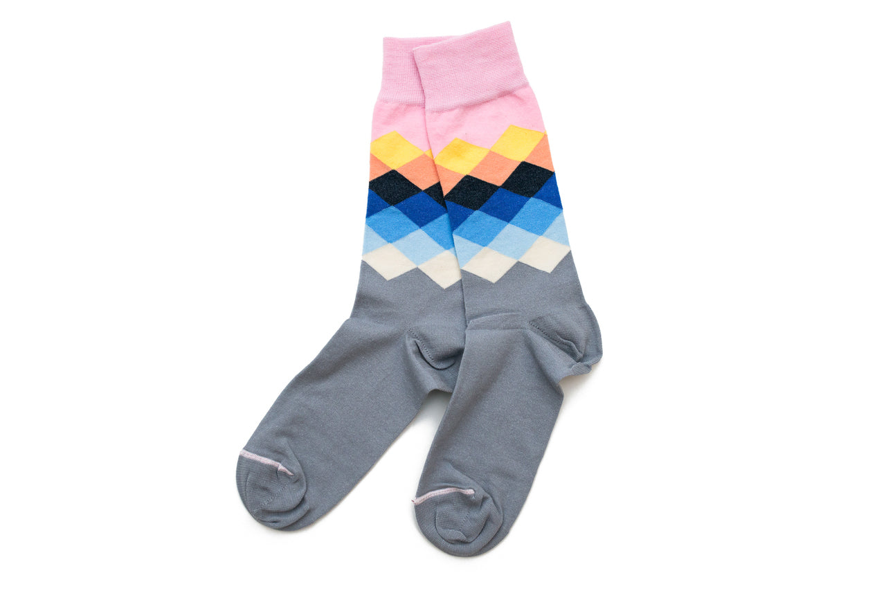 Women's Rainbow Sock - Color Pink