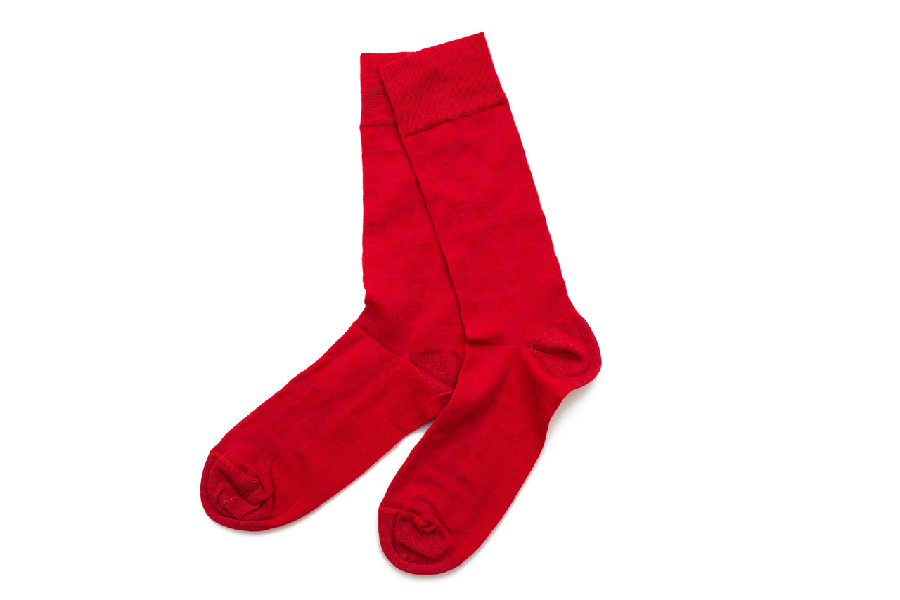Men's Zicci Invisible Dots Dress Socks - Color Red