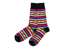 Women's Multi Color Lines Sock