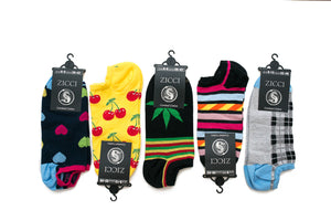 Crazy Multicolored Short Socks Combo 5 Pairs