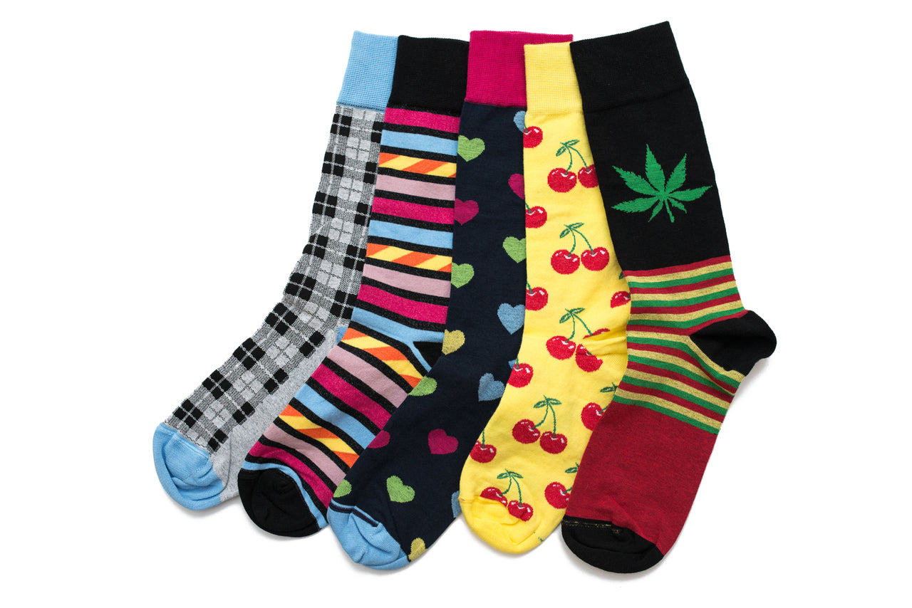 Womens Multicolored Socks Combo 5 Pairs New York