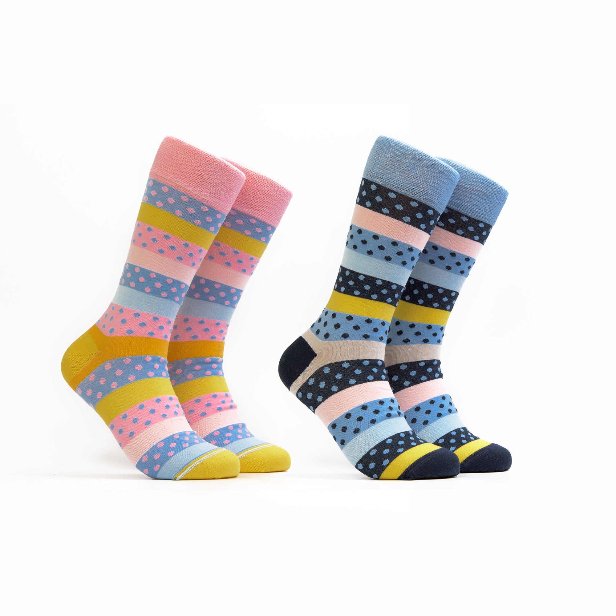 Lines and Dots Socks Combo 2 Pairs