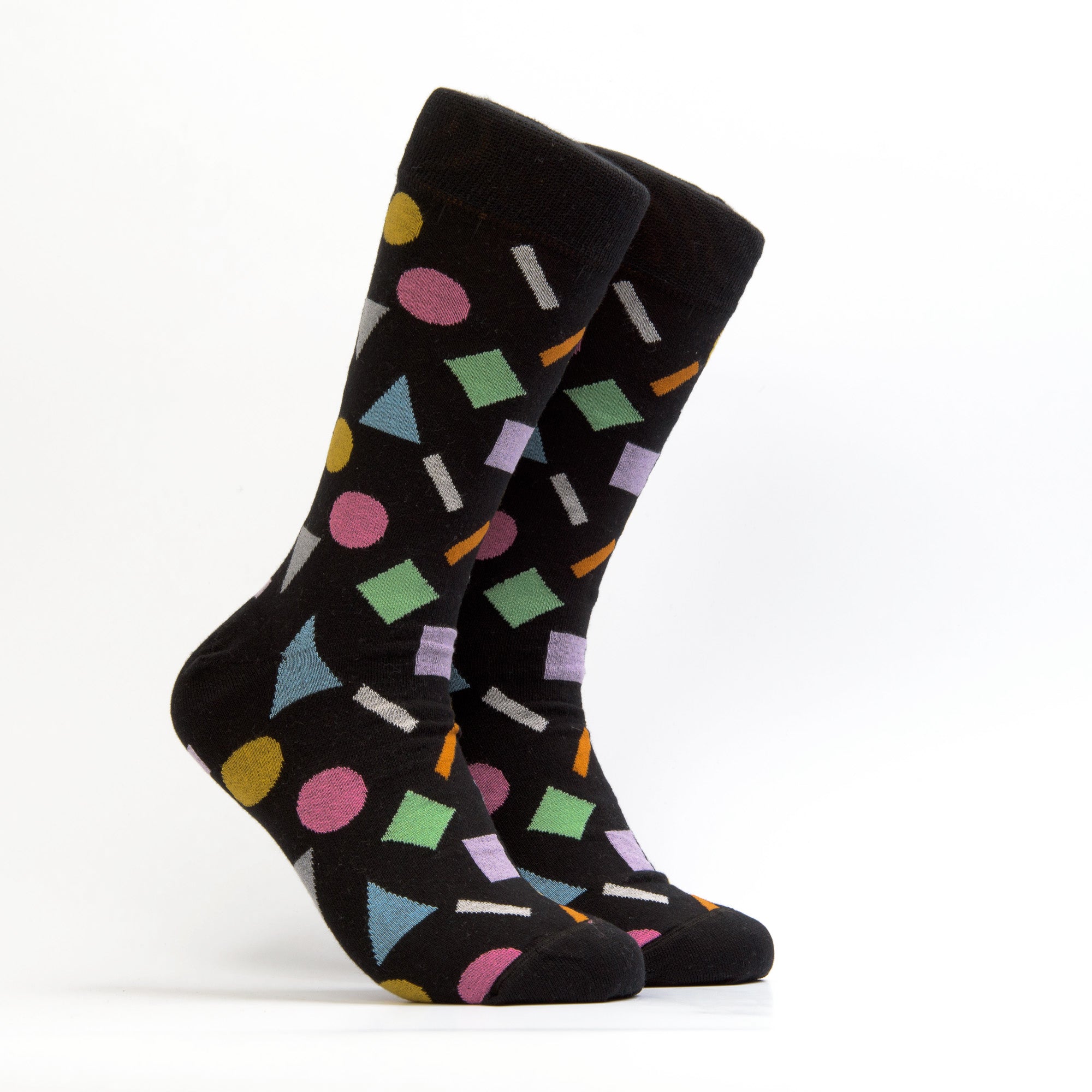 Women's Geometric Sock - Color Black