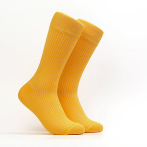 Men's Ribs Socks - Color Yellow