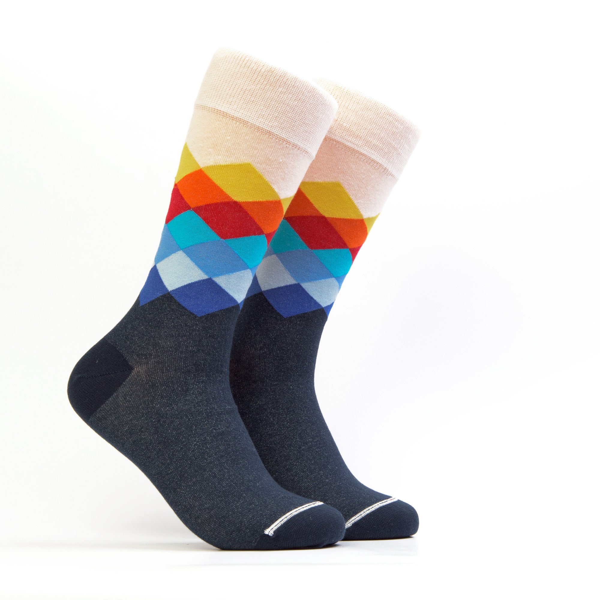 Women's Rainbow Sock - Color White