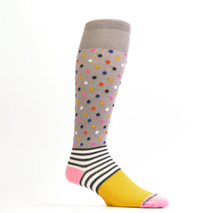 Zicci Women's 5-Pair Dots and Lines Knee High Socks